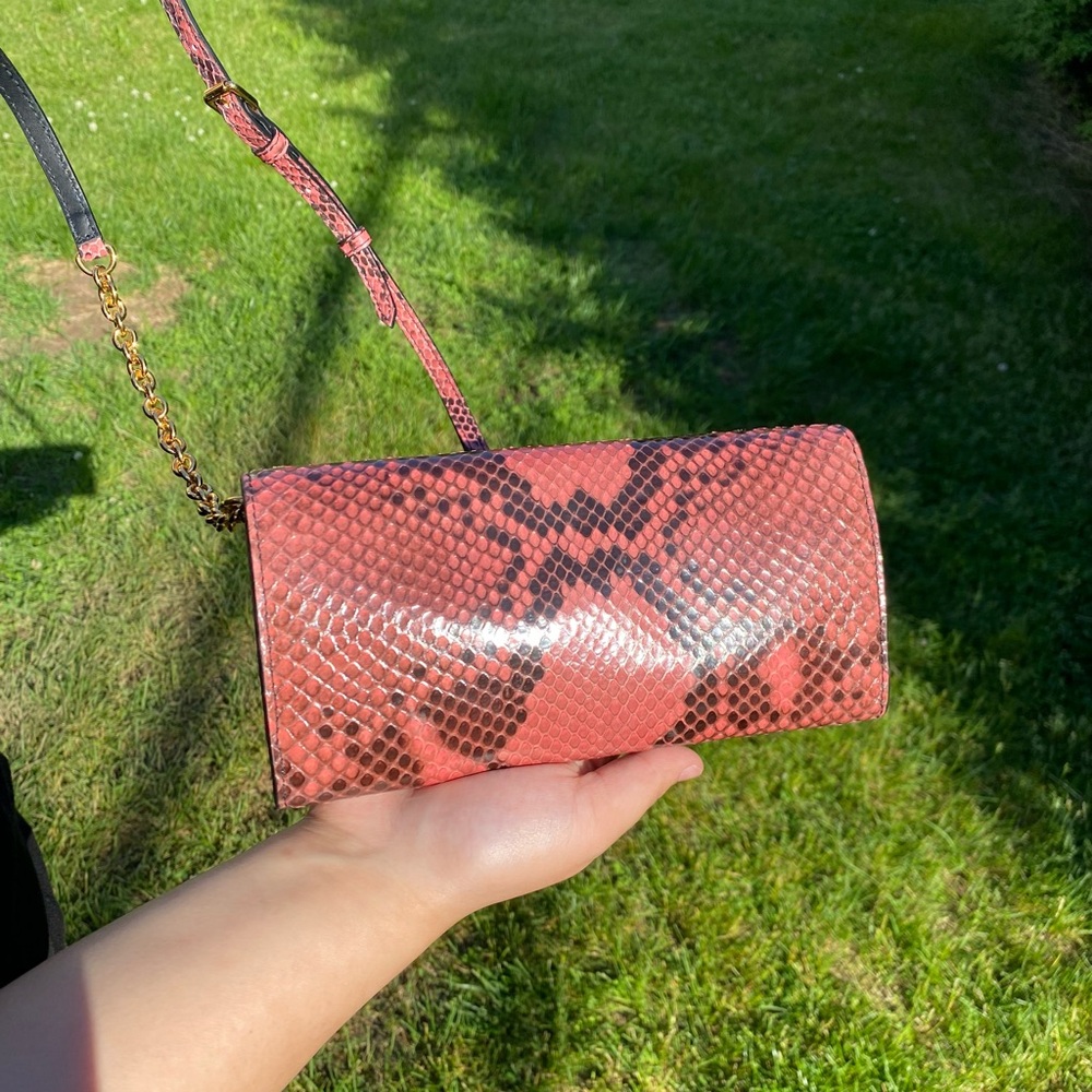 Burberry Python Henley Wallet On The Chain Crossb… - image 4